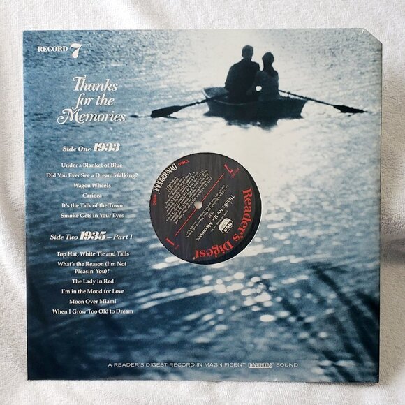 RARE- Reader's Digest "Thanks for the Memories" 1930's-Set Of 8 LP Records Vinyl - Picture 15 of 16